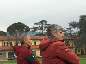Mr. Arrigoni, selezionatore Rappresentative Lega Pro con Luigi Corino dello staff tecnico