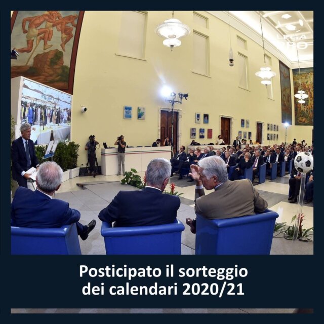 In attesa dell'appello in merito alla gara Picerno-Bitonto, è doveroso posticipare il sorteggio dei calendari 2020/21. Ci scusiamo per il disagio, comunicheremo presto la nuova data ⚽
#LegaPro #SerieC